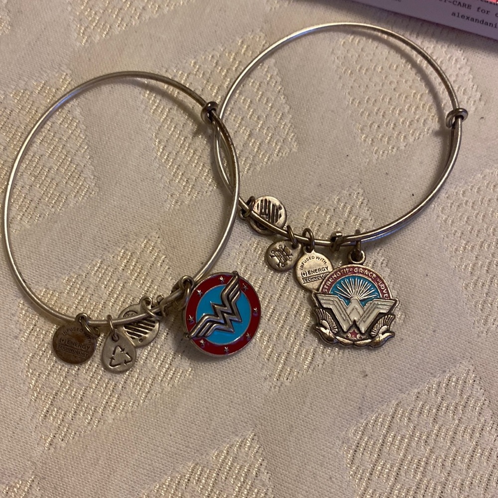 Alex and Ani Wonder Woman pair of slider brackets.
